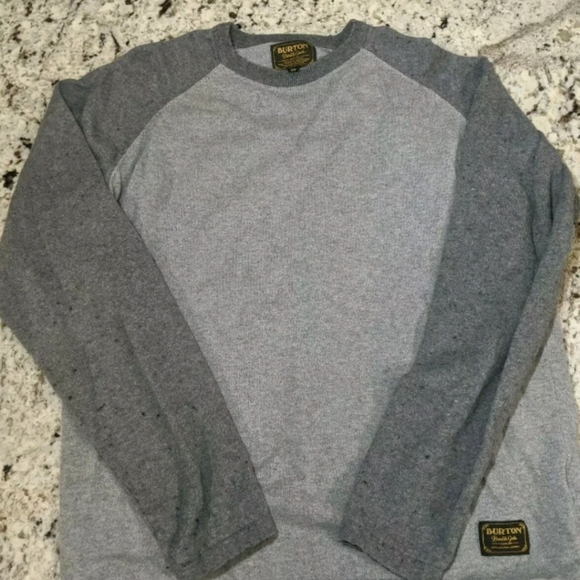 Burton Other - Burton Snowboards Raglan Sweater Grey Men's Medium